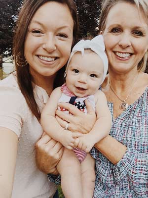 Kathleen and Erin with baby