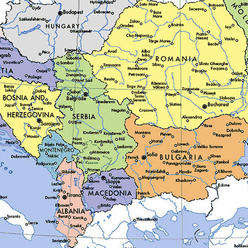 map of southeastern europe