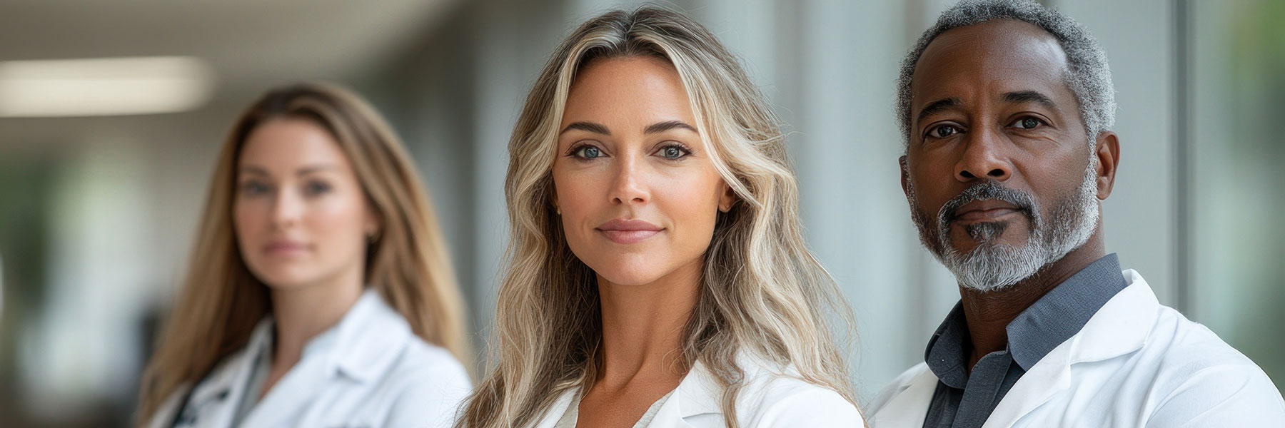 Confident Healthcare Team in Modern Hospital Setting