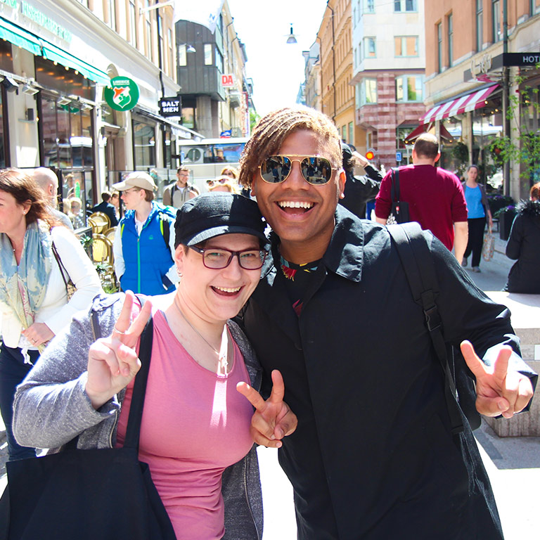 two students at study abroad