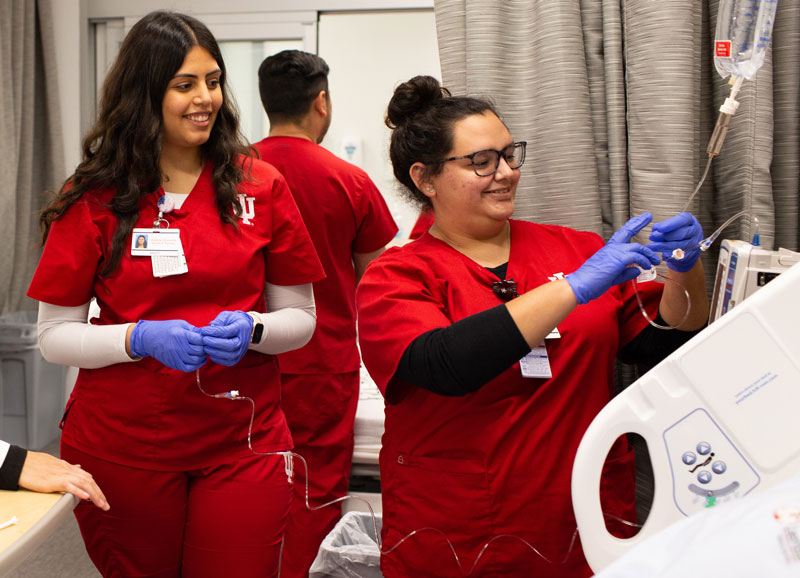 iu nursing students in hospital