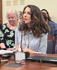 Heather Taylor providing research testimony on Public Health Day